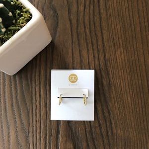 NWT Gorjana Gold Shimmer Huggies/Earrings